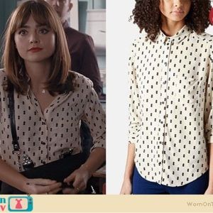 Topshop diamond print shirt. Screen accurate Clara Oswald cosplay.
